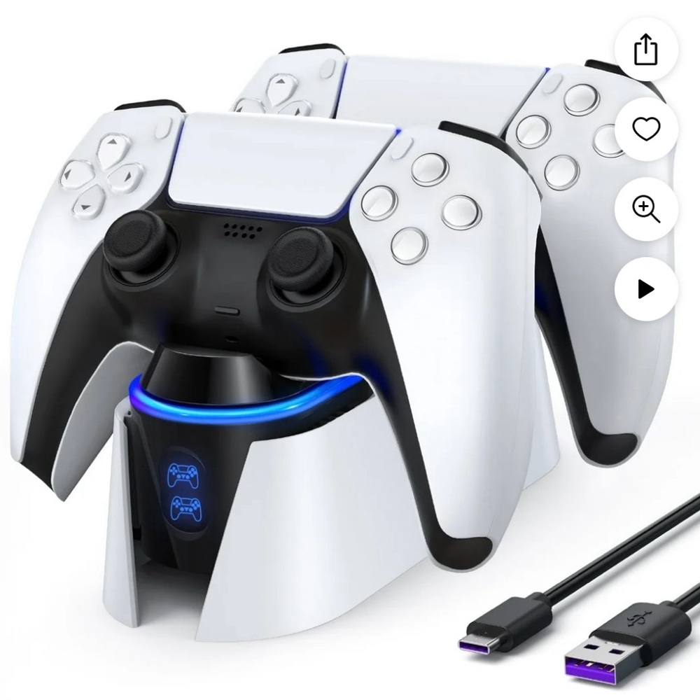 COPY - PS5 Dual Controller Charging Station for Playstation 5 with LED indicato…